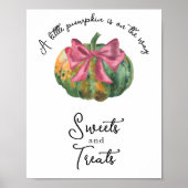 カボチャ弓ベビーシャワースイーツとお菓子 ポスター (正面)