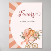 カボチャ弓ベビーシャワー親善卓看板ポスター ポスター (正面)