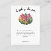 カボチャ弓ベビーシャワー – ディスプレイシャワー エンクロージャーカード (正面)