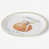 カボチャ弓ベビーシャワー ペーパープレート (アングル)