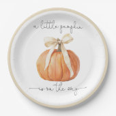 カボチャ弓ベビーシャワー ペーパープレート (正面)