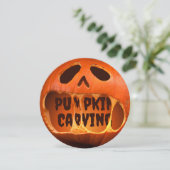 カボチャ彫り招待状ハロウィーン カード (スタンド正面)