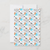 カボチャ彫り誕生日パーティハロウィーン 招待状 (裏面)