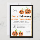 カボチャ彫刻ハローウィンパーティ 招待状 (正面)