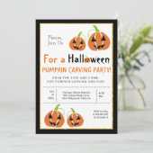カボチャ彫刻ハローウィンパーティ 招待状 (スタンド正面)