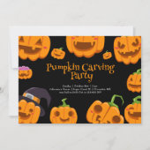 カボチャ彫刻ハローウィンパーティ 招待状 (正面)