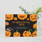 カボチャ彫刻ハローウィンパーティ 招待状 (スタンド正面)