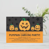 カボチャ彫刻パーティの招待状 招待状 (スタンド正面)
