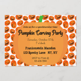 カボチャ彫刻パーティの招待状 招待状
