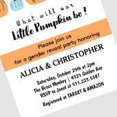 カボチャ彼または彼女ハロウィンジェンダーの明かす 招待状