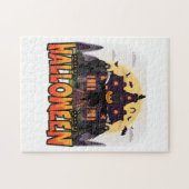 カボチャ怖いハウスハロウィーン ジグソーパズル (横)