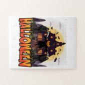 カボチャ怖いハウスハロウィーン ジグソーパズル (横)