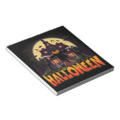 カボチャ怖いハウスハロウィーン ノートパッド (アングル)