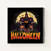 カボチャ怖いハウスハロウィーン ノートブック (裏面)