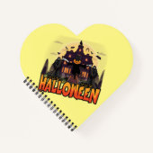 カボチャ怖いハウスハロウィーン ノートブック (正面)