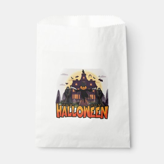 カボチャ怖いハウスハロウィーン フェイバーバッグ (正面)