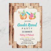 カボチャ性はパーティの招待状を明らかにします 招待状 (正面/裏面)