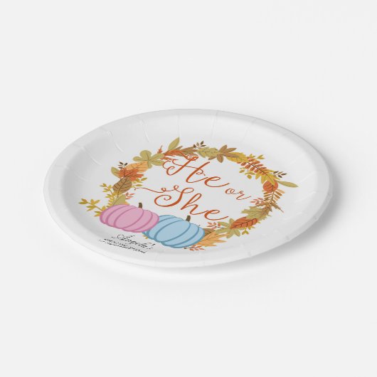 カボチャ性はパーティーの紙皿を明らかにします ペーパープレート (アングル)