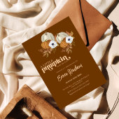 カボチャ性別が花の赤ちゃんシャワーを明かす 招待状