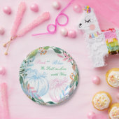 カボチャ性別の表示パーティー ペーパープレート (パーティー)