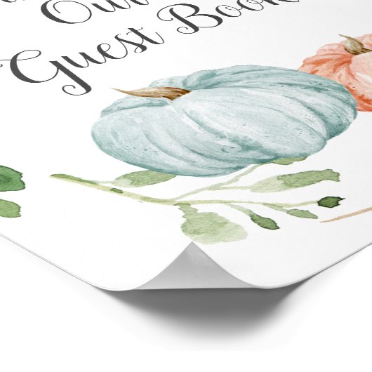 カボチャ性別リビールお申し込み下さい ポスター (角)