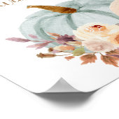 カボチャ性別リビールポスター衣服あなたの推測 ポスター (角)