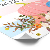 カボチャ性別リビールポスター衣服あなたの推測 ポスター (角)