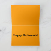 カボチャ怪談のハロウィンの挨拶状 カード (内部)