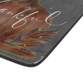 カボチャ感謝している黒板のガラスまな板 カッティングボード (角)