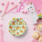 カボチャ感謝ジンガムグリーン ペーパーボウル (パーティー)