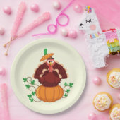 カボチャ感謝祭のトルコ ペーパープレート (パーティー)