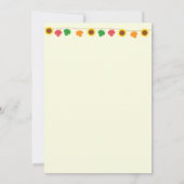 カボチャ感謝祭のトルコ 招待状 (裏面)