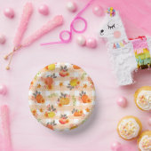 カボチャ感謝祭ギンガムピーチ ペーパーボウル (パーティー)