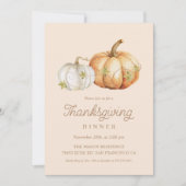 カボチャ感謝祭ディナー 招待状 (正面)