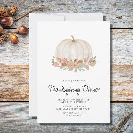 カボチャ感謝祭ディナー 招待状