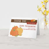 カボチャ感謝祭ビジネスグリーティングカード カード (黄色い花)