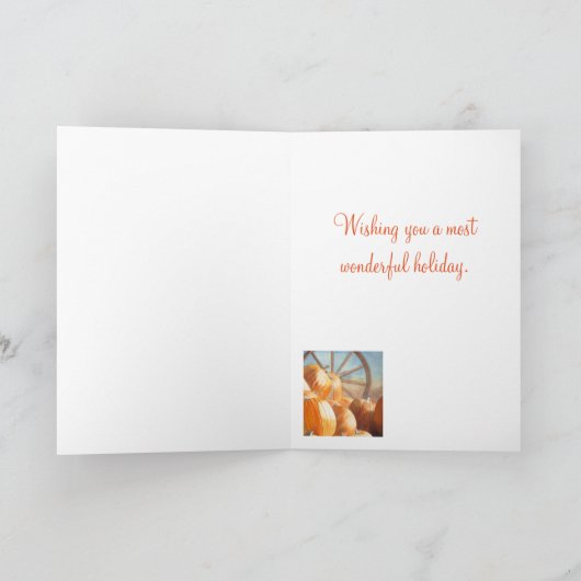 カボチャ感謝祭 シーズンカード (内部)