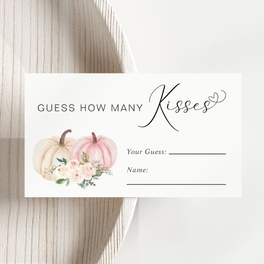 カボチャ推測どのようにキスの多くの赤ちゃんシャワーゲーム エンクロージャーカード