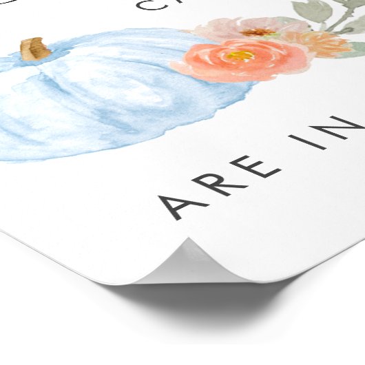 カボチャ推測キャンディスボーイシャワーゲームの数 ポスター (角)