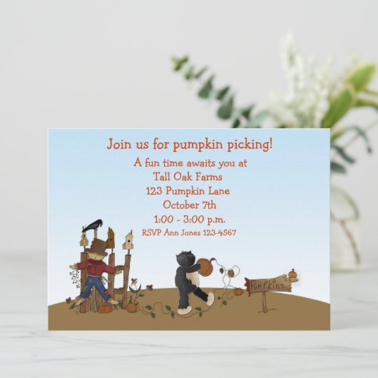 カボチャ摘み猫 招待状 (スタンド正面)