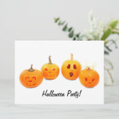 カボチャ撮影ハローウィンパーティ招待状 招待状 (スタンド正面)