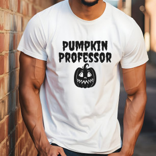 カボチャ教授先生ブラックタイポグラフィ Tシャツ