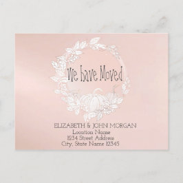 カボチャ新しい住所に移動した 案内ポストカード