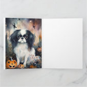 カボチャ日本のの怖いハロウィーンチン カード (内部)