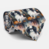 カボチャ日本のの怖いハロウィーンチン ネクタイ (ロール)