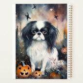 カボチャ日本のの怖いハロウィーンチン プランナー手帳 (裏面)