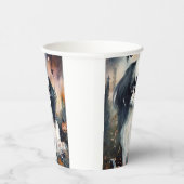 カボチャ日本のの怖いハロウィーンチン 紙コップ (右)