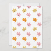 カボチャ最初の誕生日の招待秋の秋ピンク 招待状 (裏面)