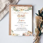 カボチャ最初の誕生日私たちの小さなカボチャは1つ 招待状