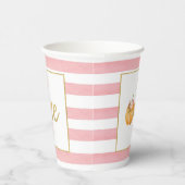 カボチャ最初の誕生日紙カップ – ガールピンクStr 紙コップ (右)